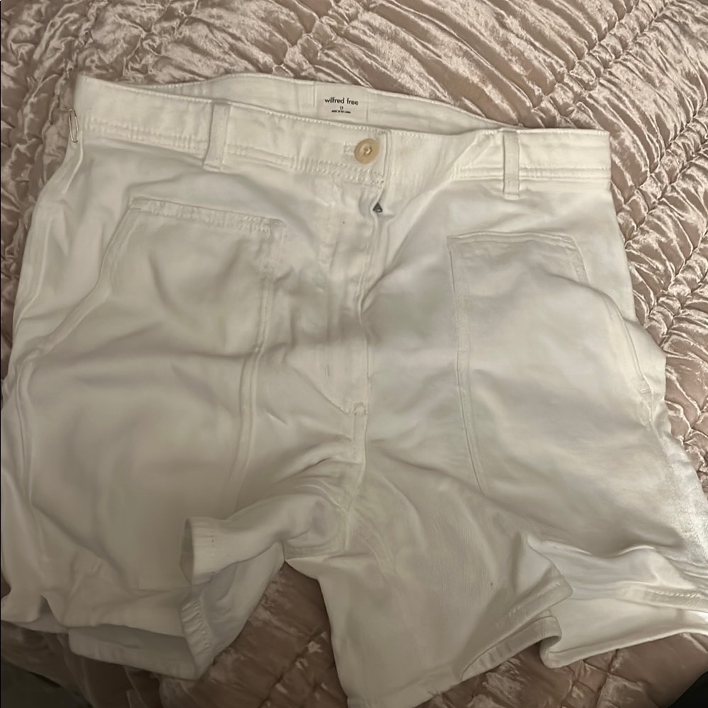 Wilfred High Waist White Shorts